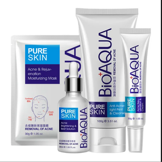 Kit anti acne BIOAQUA (4 productos) + Caja de seguridad®